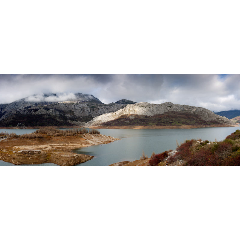 Huge Late Autumn Landscape Mural Stain-Proof Modern Living Room Wall Covering in Brown