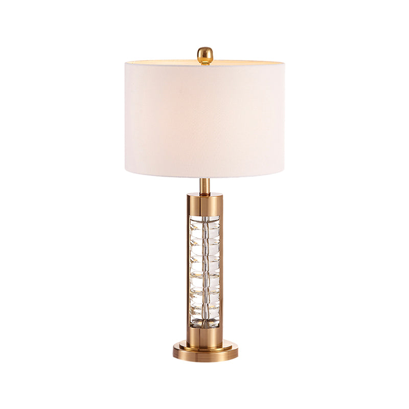 1 ombrello a testa lampada da comodino tradizionale tavolo da tavolo bianco tradizionale con base in metallo oro
