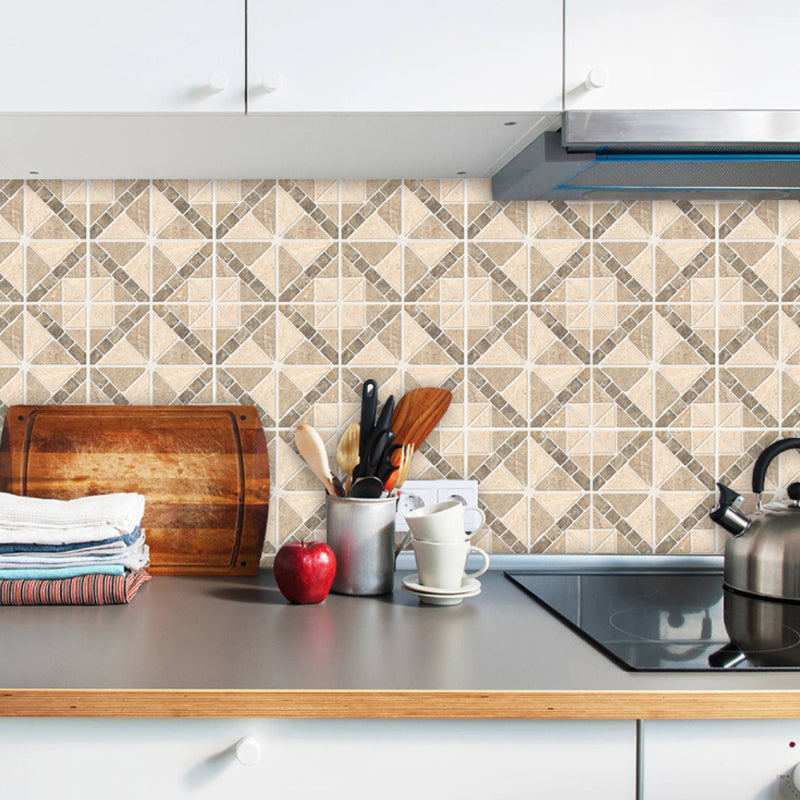 Trellis Moroccan Tile Wallpapers Industrial PVC Wall Decor in Brown, Peel and Paste