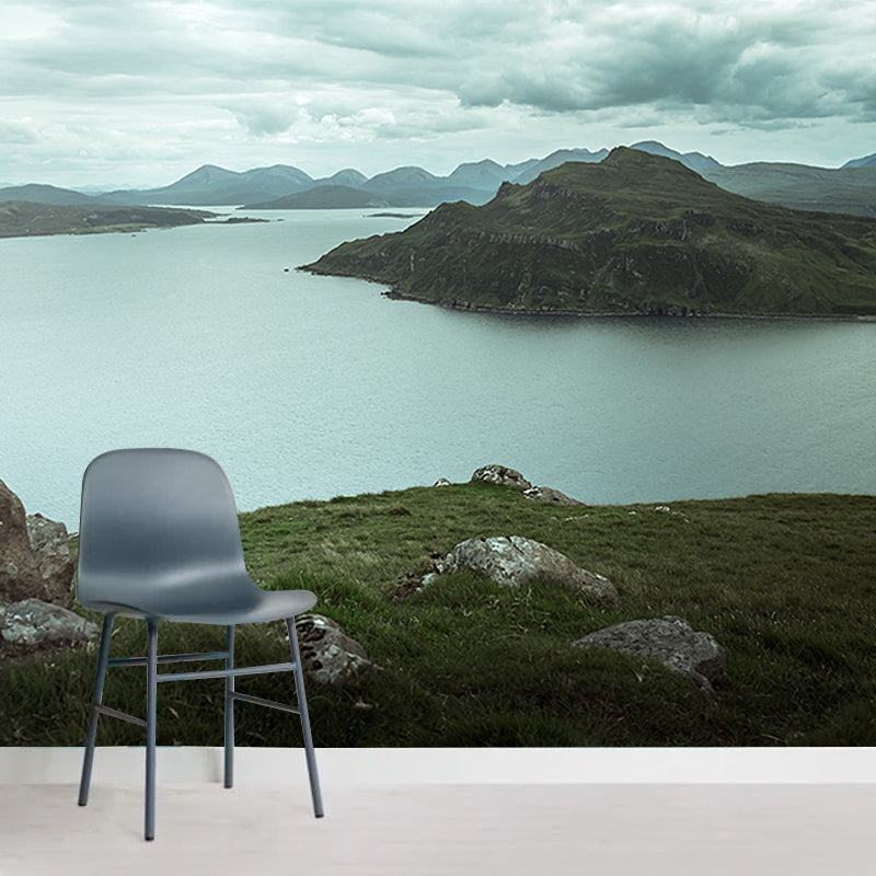 Girl by the Riverside Mural Modern Washable Living Room Wall Decoration, Custom Print