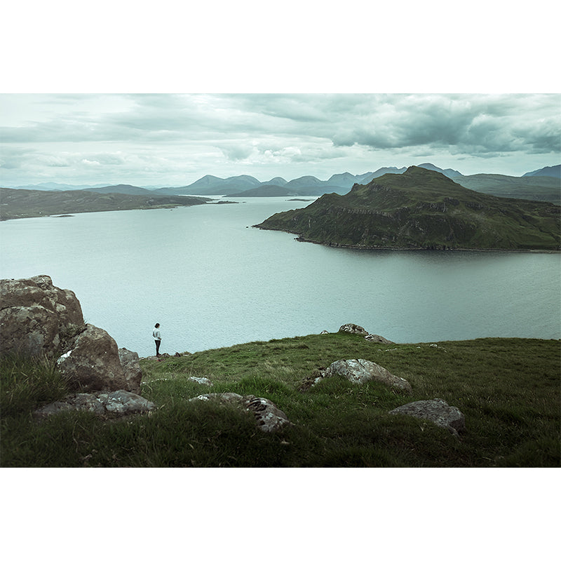 Girl by the Riverside Mural Modern Washable Living Room Wall Decoration, Custom Print