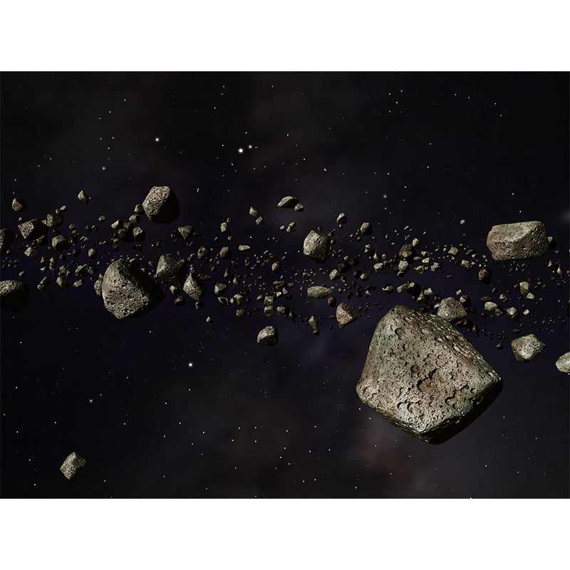 Black Anti-Gravity Stone Mural Moisture Resistant Wall Covering for Boys Bedroom