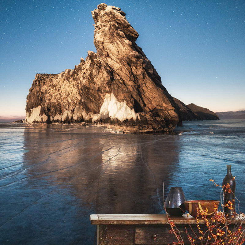 Solitude Mountain with Ice Mural for Bedroom Landscape Wall Decor, Customized Size