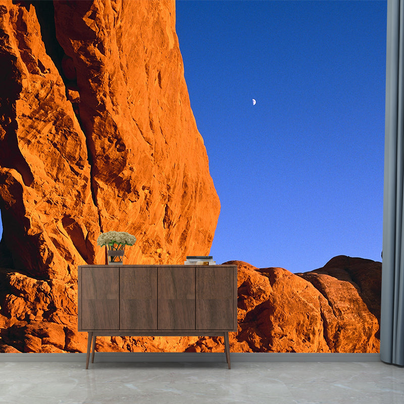 Orange Arches National Park Mural Decal Stain Resistant Modern Hallway Wall Art, Custom Size