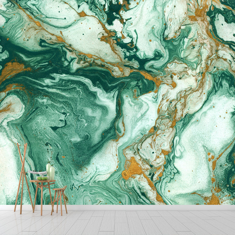 Waterproof Closed Curved Mural Tropix Non-Woven Material Wall Art, Customized Size