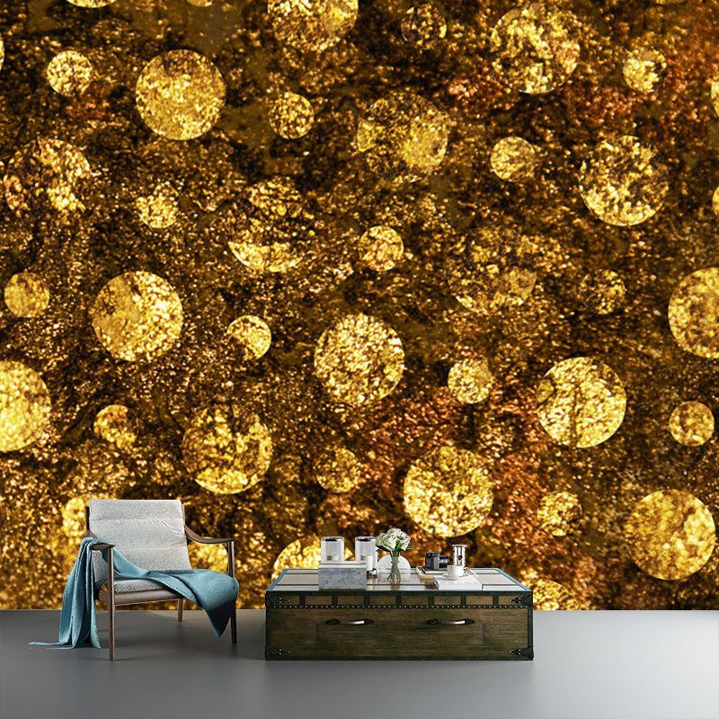 Large Polka Dots Wallpaper Mural for Home Foil Wall Art in Bright Color, Waterproof