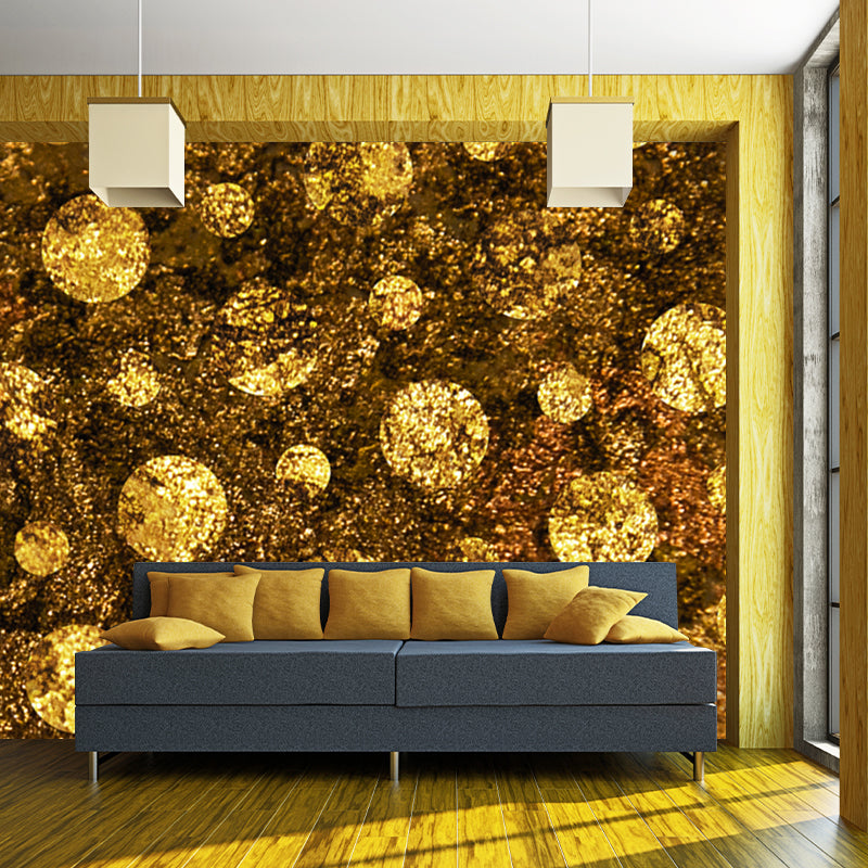 Large Polka Dots Wallpaper Mural for Home Foil Wall Art in Bright Color, Waterproof