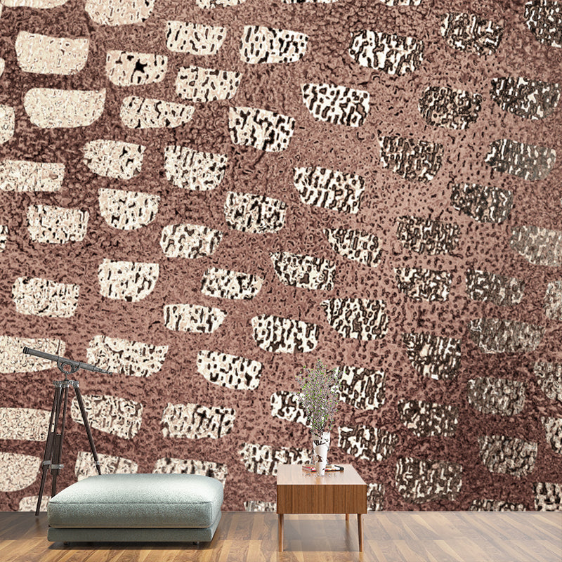 Modernist Spots Foil Wall Mural for Bedroom Personalized Wall Art in Pastel Color