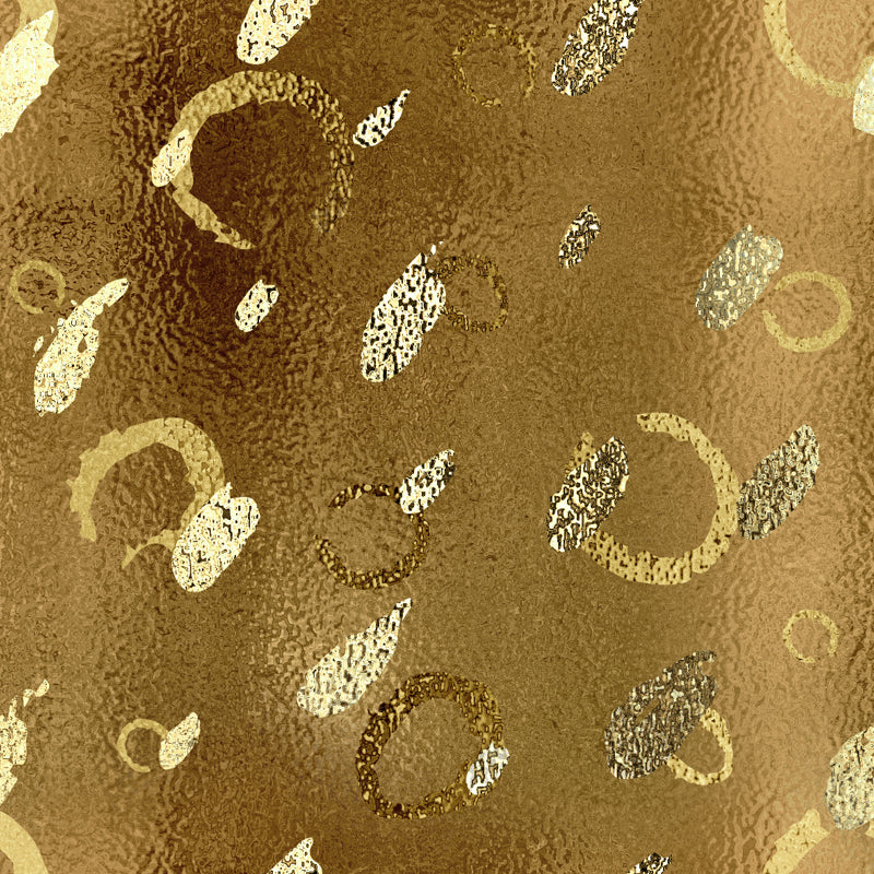 Modern Circles Foil Mural Decal Dark Color Moisture Resistant Wall Decor for Room