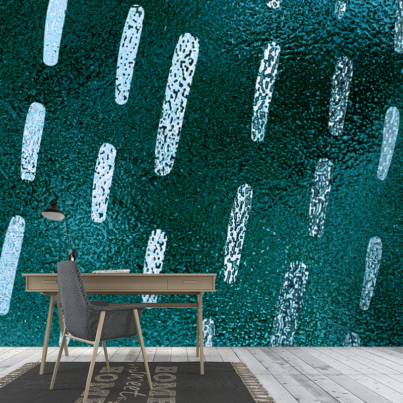 Dark Color Modern Mural Decal Big Stripes Foil Wall Art for Living Room, Custom Size