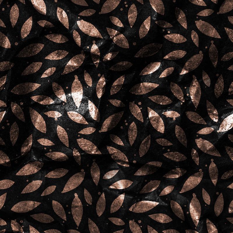 Whole Leaf Print Foil Mural Moisture Resistant Modernist Living Room Wall Decoration