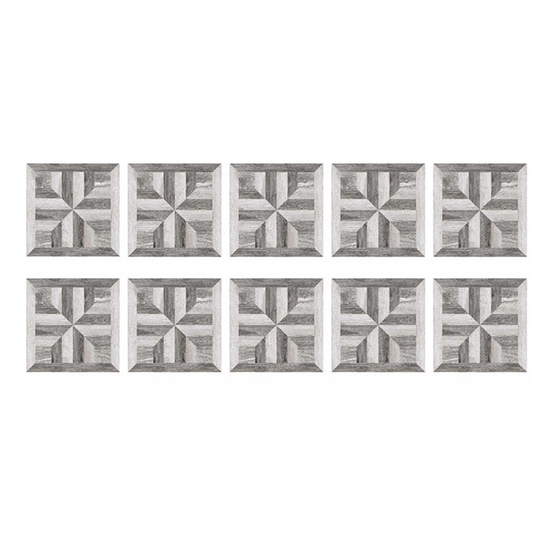 Modernist Floral Wallpaper Panels 10 Pcs Grey Wood Look Wall Art, Pick Up Sticks