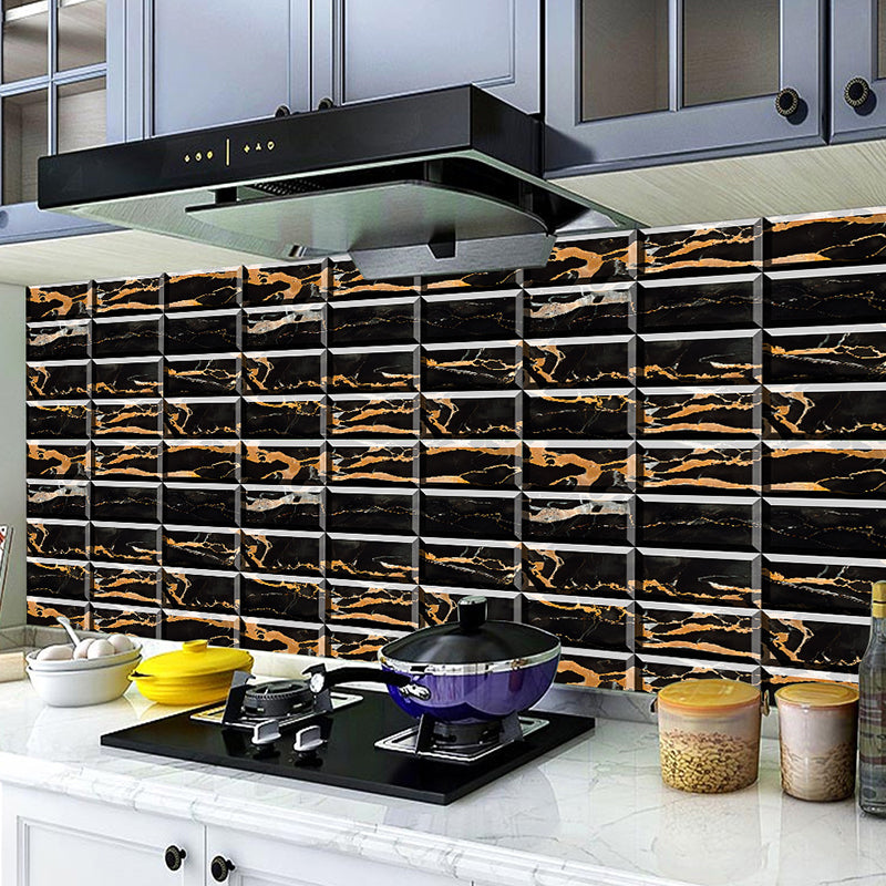 Smooth Removable Wallpaper Panels Rural Faux 3D Brick Wall Decor for Bathroom (12 Pcs)