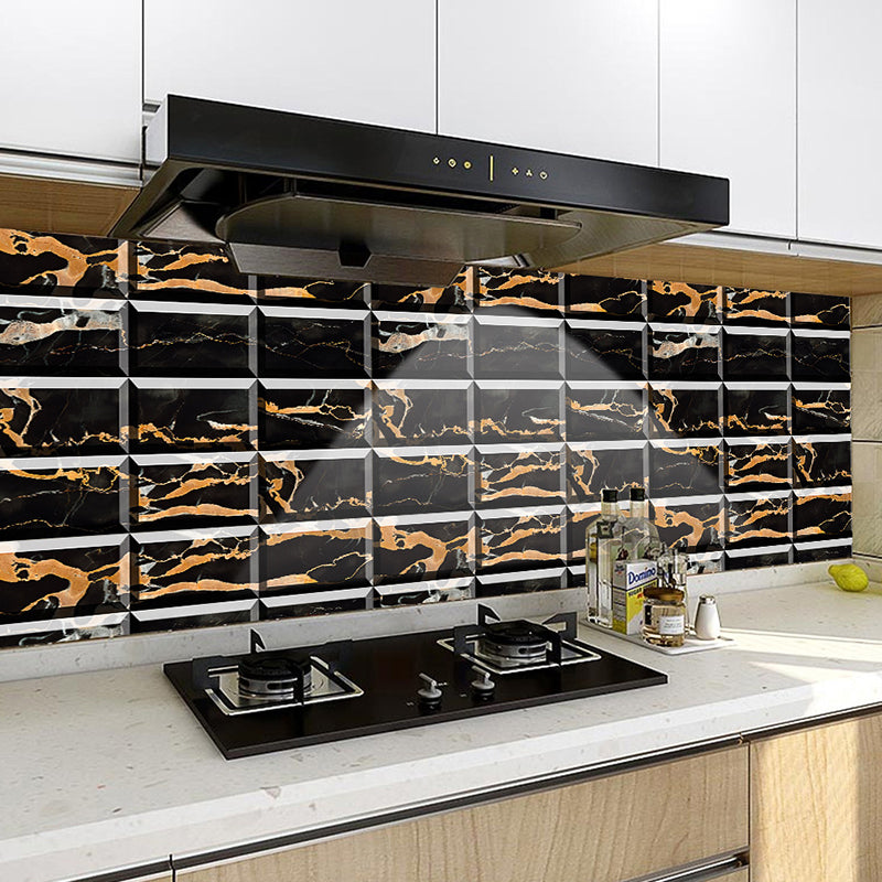 Smooth Removable Wallpaper Panels Rural Faux 3D Brick Wall Decor for Bathroom (12 Pcs)