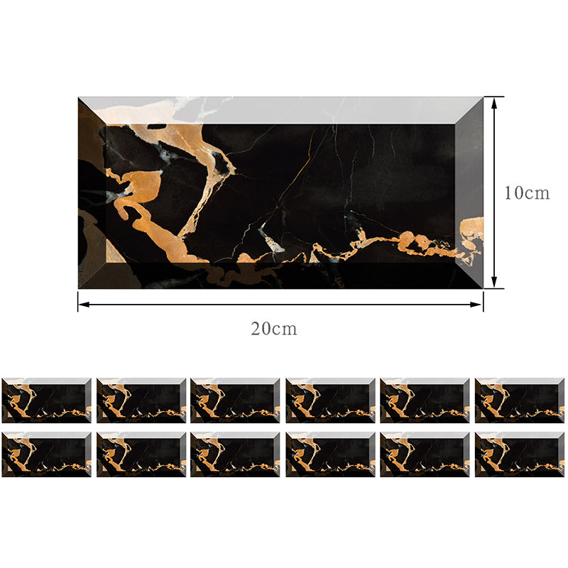 Smooth Removable Wallpaper Panels Rural Faux 3D Brick Wall Decor for Bathroom (12 Pcs)