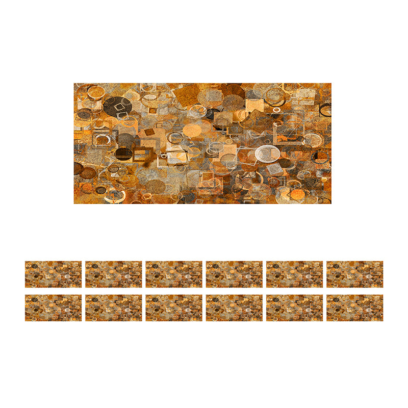Adhesive Abstract Wallpaper Panels 12 Pieces Modern PVC Wall Art in Dark Brown, 8' L x 4" W