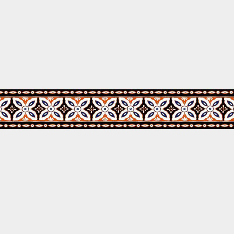 2 Pieces Brown Flower Wallpapers Pick Up Sticks Retro Style Kitchen Wall Covering