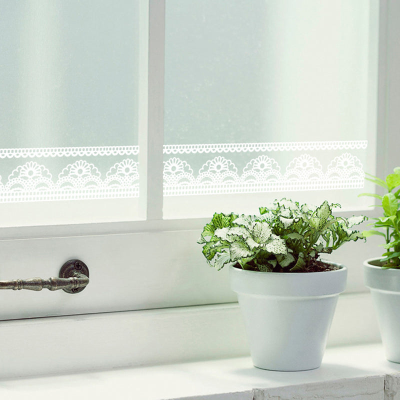 Self Sticking Lace Trim Wallpapers 2 Pieces PVC Vintage Wall Covering for Accent Wall