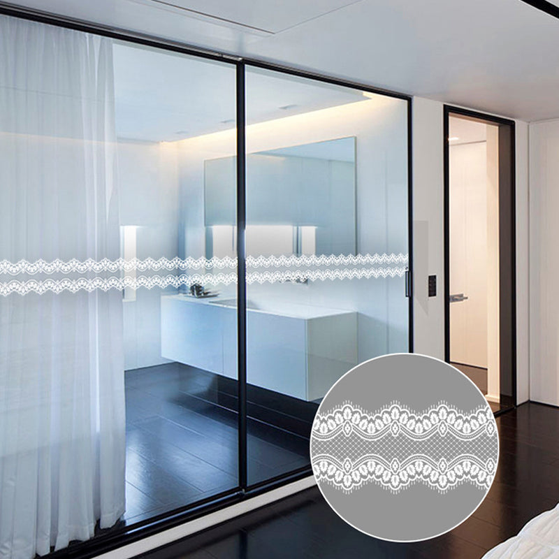 Rural Ivy Pattern Peel Wallpapers 2 Pieces White Lace Trim Wall Decor for Girls Room