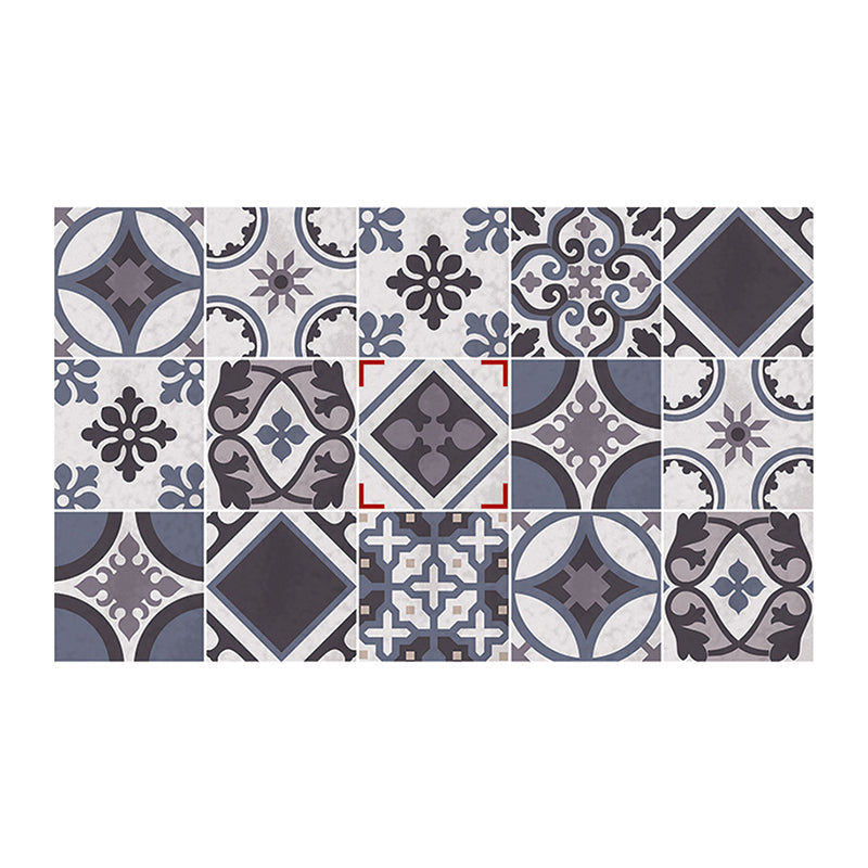 Bohemian Style Floral Wallpapers for Kitchen 3.5' x 8" Wall Covering in Black, Easy to Remove