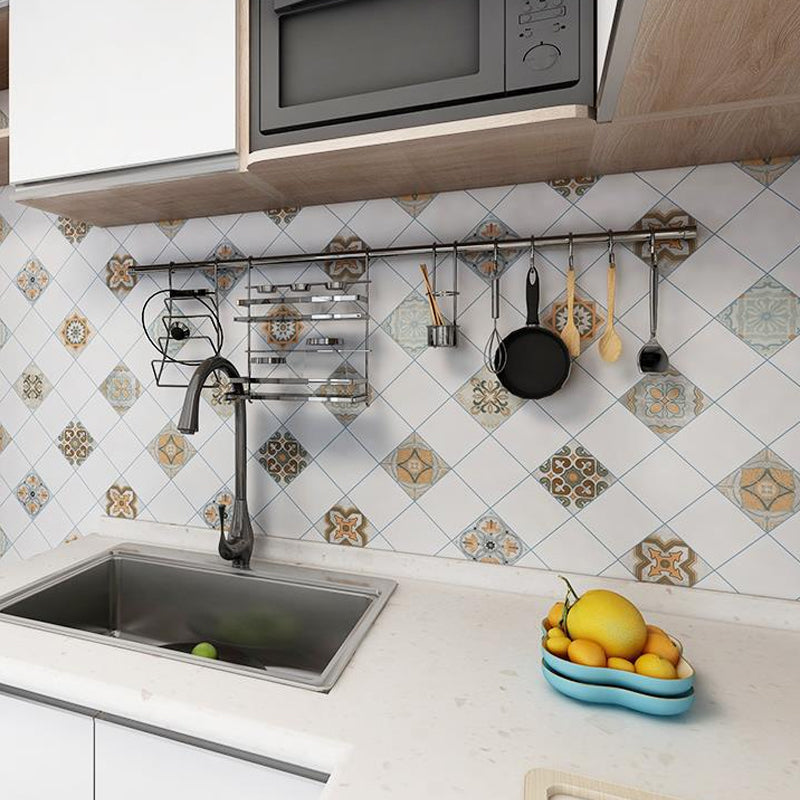 Light-Color Flower Adhesive Wallpapers Easy Peel off Bohemian Kitchen Wall Decor