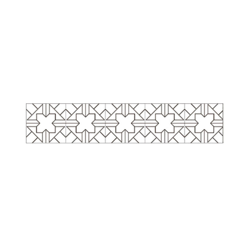 Symmetric Wallpaper Panels Modern Peel and Stick Kitchen Wall Decor, 3.5' L x 8" W, Grey