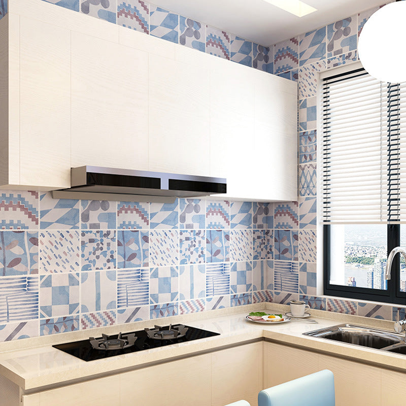 Self-Adhesive Foliage Wallpaper Panels PVC Modernist Wall Decoration for Kitchen