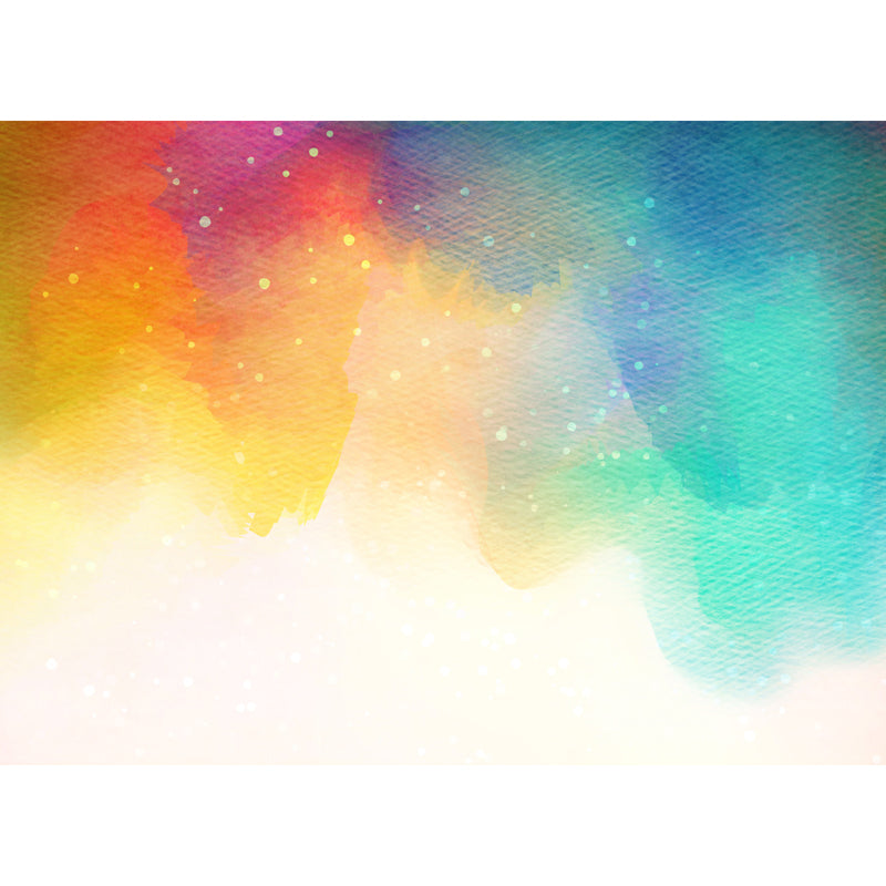 Whole Starry Watercolor Mural for Corridor Abstract Wall Art in Blue, Waterproofing