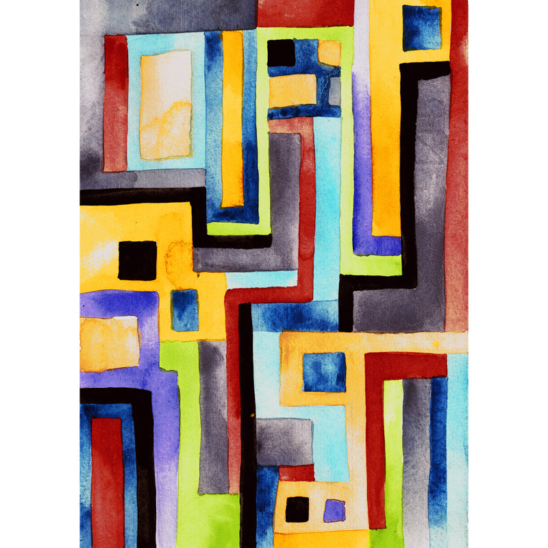 Orange Childrens Art Mural Wallpaper Whole House Floor Plan Wall Art for Bedroom