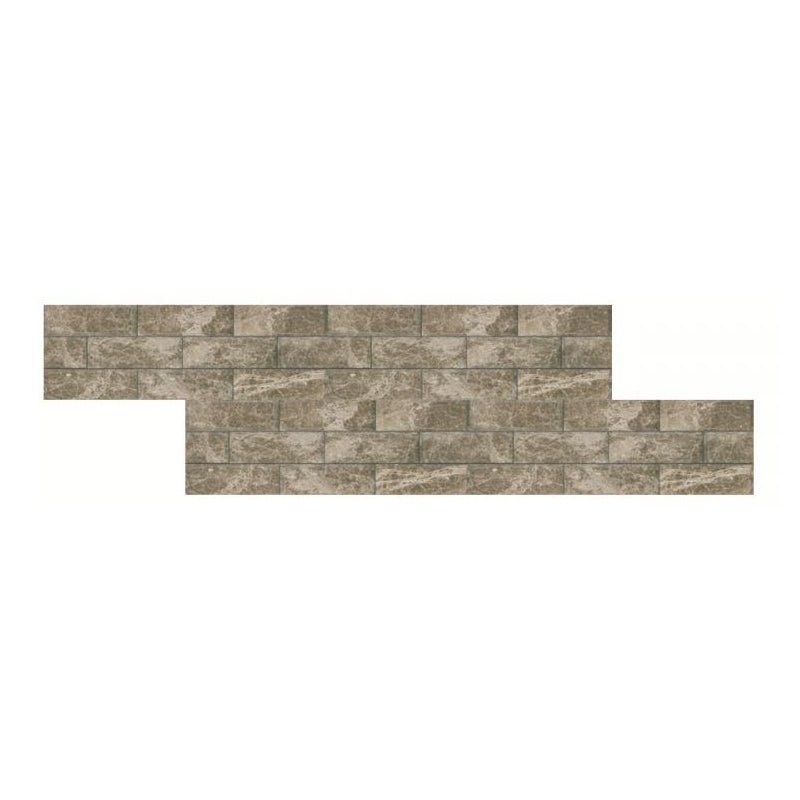 Grey Brick Effect Wallpaper Panel Stick On Wall Covering for Kitchen Bar (4 Pieces)