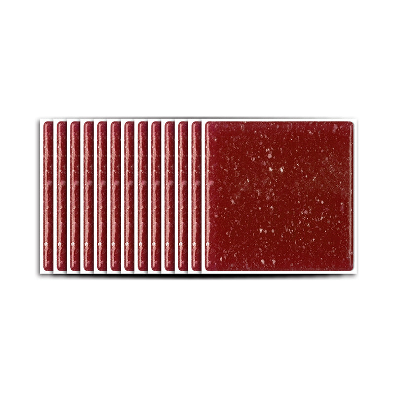 Red Modernist Peel Wallpaper Panel Set 12.2-sq ft Spotted Wall Art for Bedroom (50 Pcs)