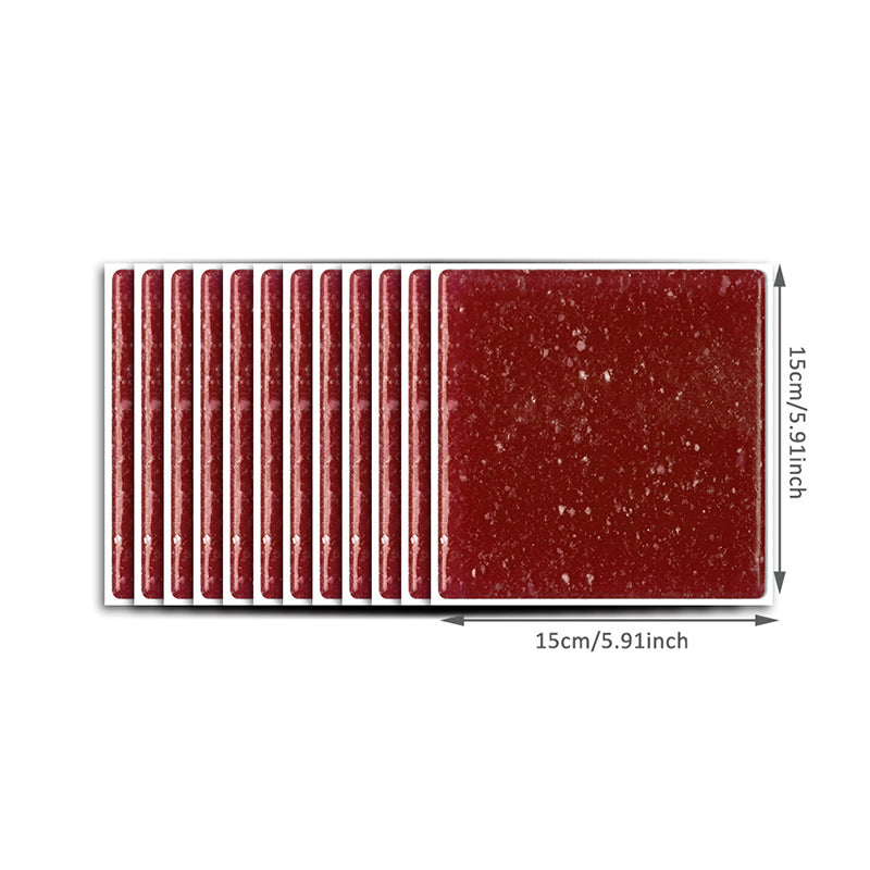 Red Modernist Peel Wallpaper Panel Set 12.2-sq ft Spotted Wall Art for Bedroom (50 Pcs)