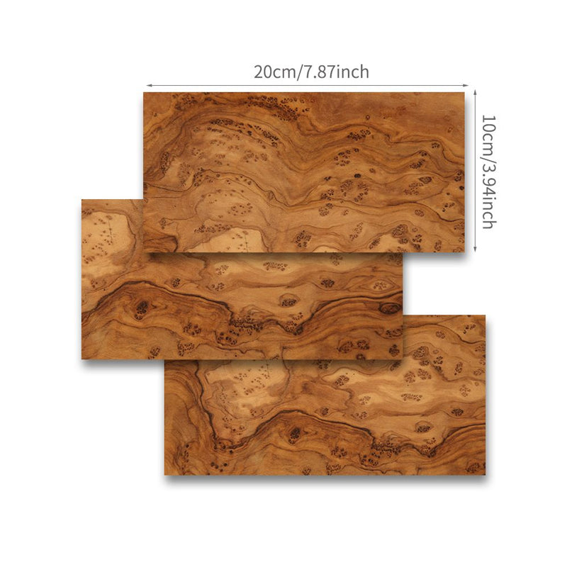 Rural Wood Effect Wallpaper Panels PVC Peel and Paste Brown Wall Decor for Living Room