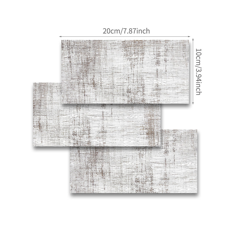 Countryside Wood Look Wallpaper Panels Grey Peel and Stick Wall Art for Dining Room