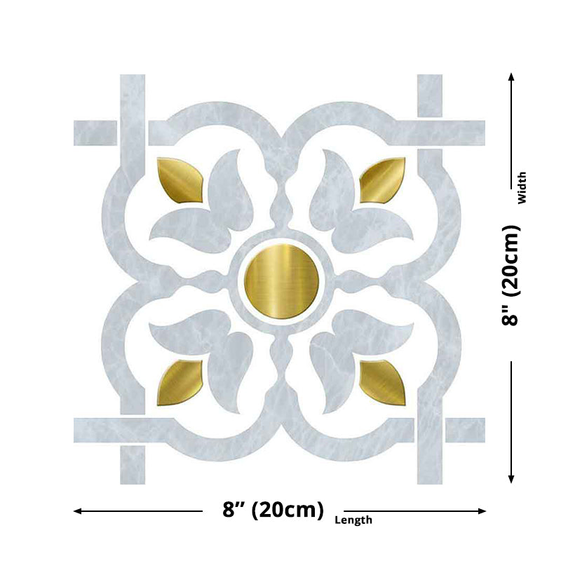 Blue Blossom Wallpaper Panels Mosaic Tile Bohemian Self Sticking Wall Art for Kitchen