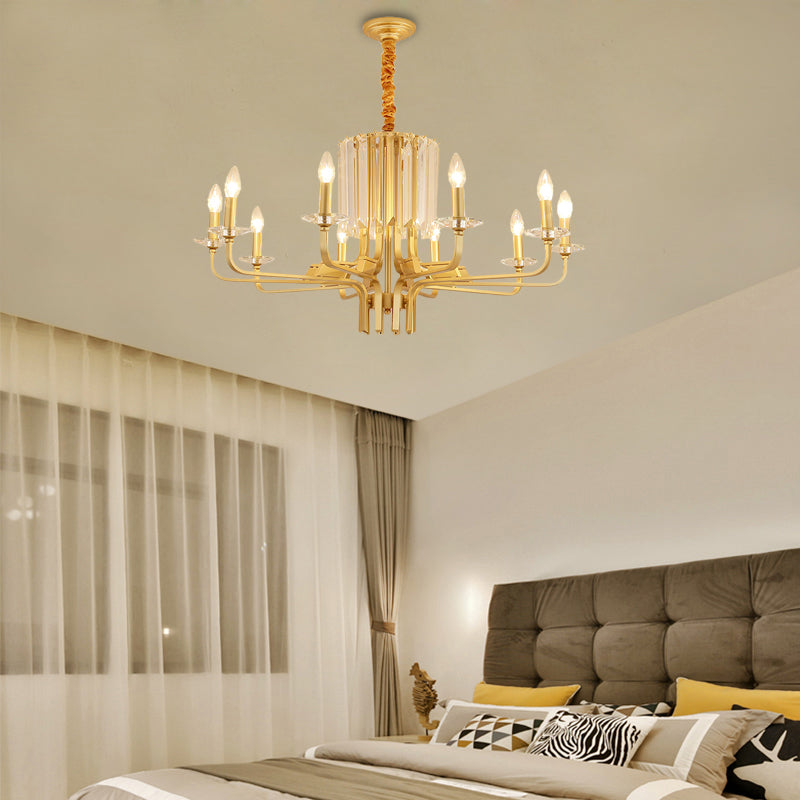 4/6/8 LUCI BRASSAGGIO BRASCHIO LUMINA VINTAGE VINTAGE METALLIC BAMPA LAMONO APPUGGIO LAMPAGNO CON Crystal DECO