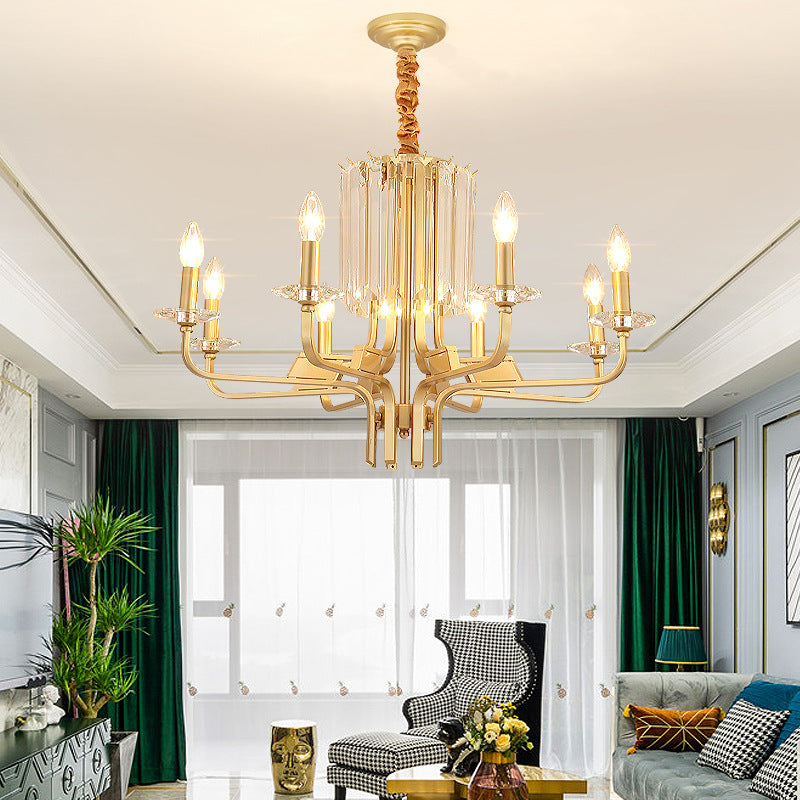 4/6/8 LUCI BRASSAGGIO BRASCHIO LUMINA VINTAGE VINTAGE METALLIC BAMPA LAMONO APPUGGIO LAMPAGNO CON Crystal DECO