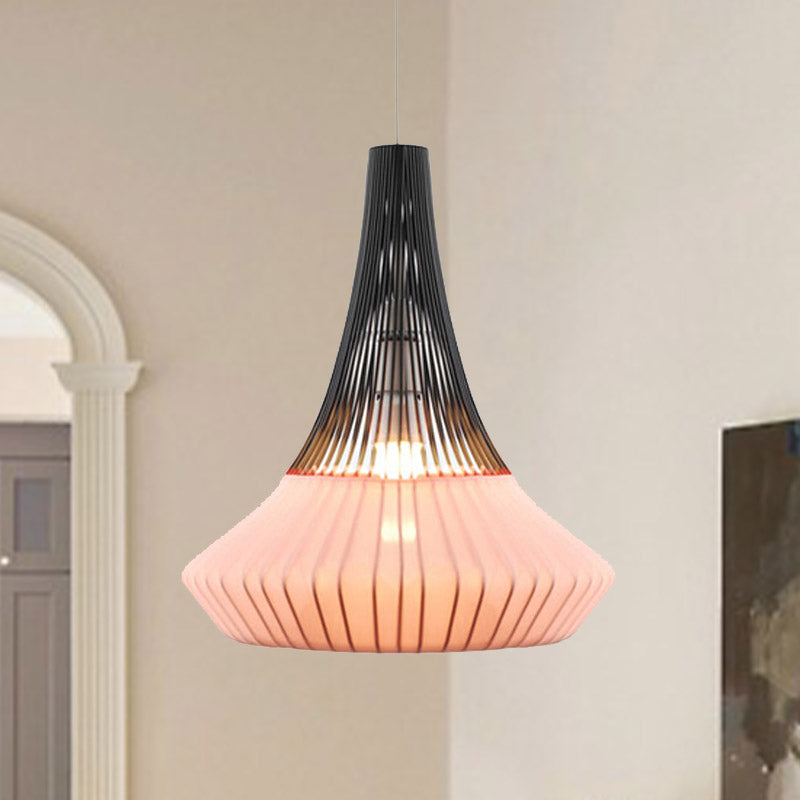 Tombre de cono de colgante Luz de estilo moderno 1 Luz colgante de color negro/rosa/rosa/azul para sala de estar