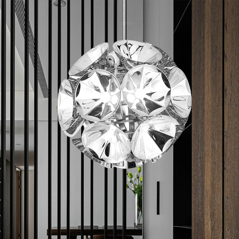Kugelanhänger Leuchte Modernismus Metall Chrom/Gold LED Hanging Deckenlicht in Weiß/warm, 7 "/11" Dia