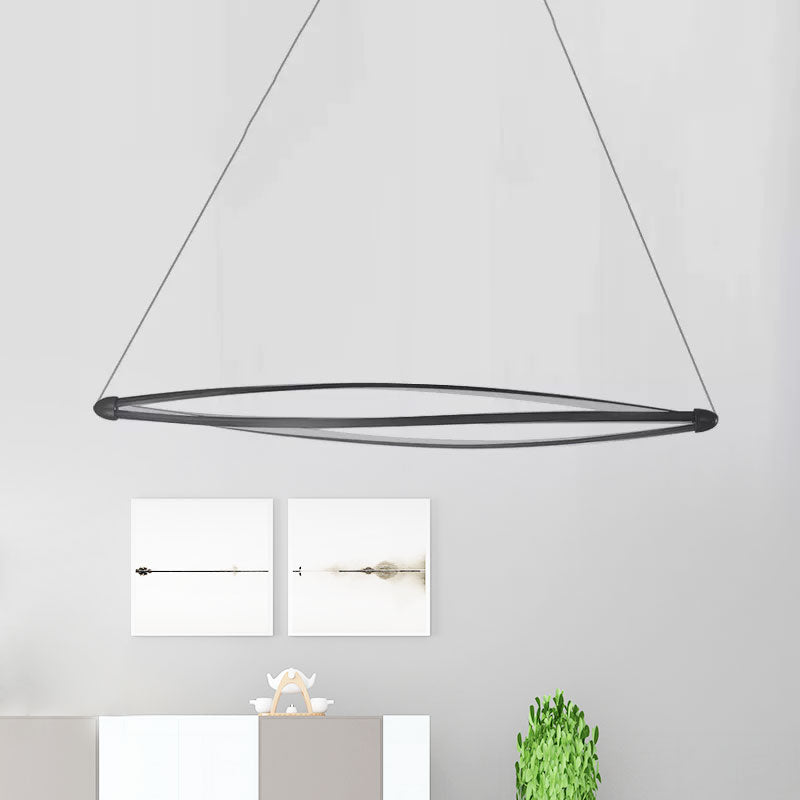 Kit de lampe suspendue en spirale Pendentif à plafond noir à LED moderne dans la lumière chaude / blanc / naturel