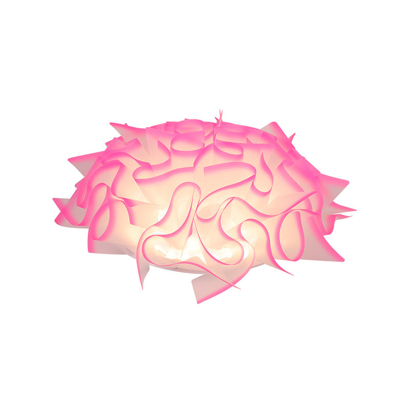 Modern Creative LED Flush Plafoniera con Twist Acrilico Shade Rosa/Arancione/Blu Kid Room Plafoniera in Terzo Ingranaggio