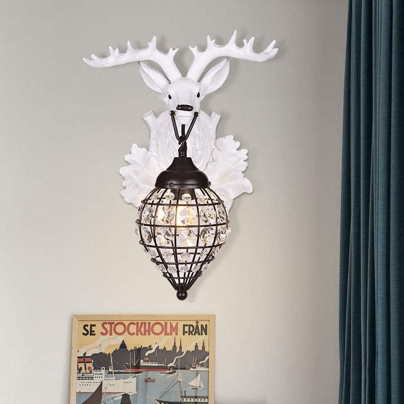 1 lampe à tête de cerf clair