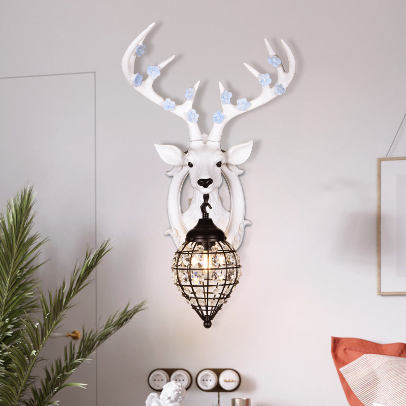 1 lampe à tête de cerf clair