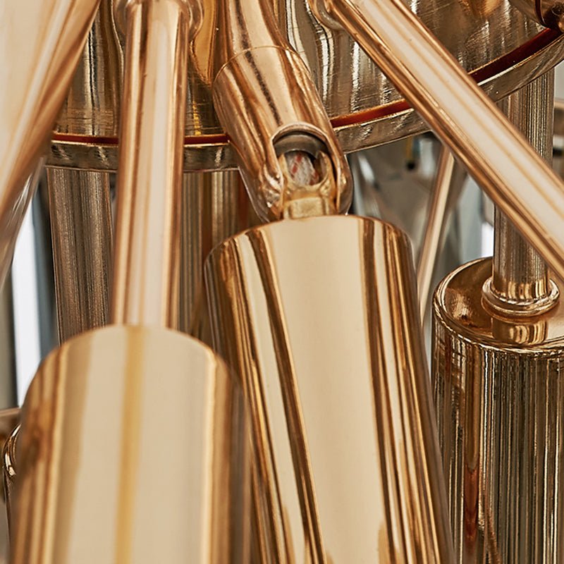 LED Tiered Wall Light Sconce with Crystal Block Modern Wall Lamp in Smoke Grey for Living Room