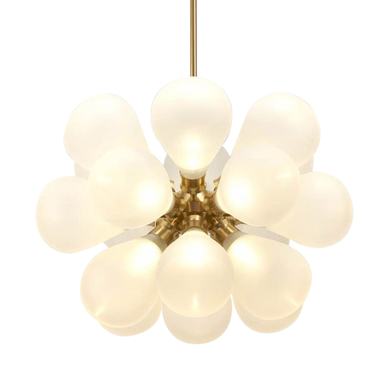 Bubble White/Blue/Purple Glass Light Designer Multi luces Multi Luces Led colgante de latón Luz de techo