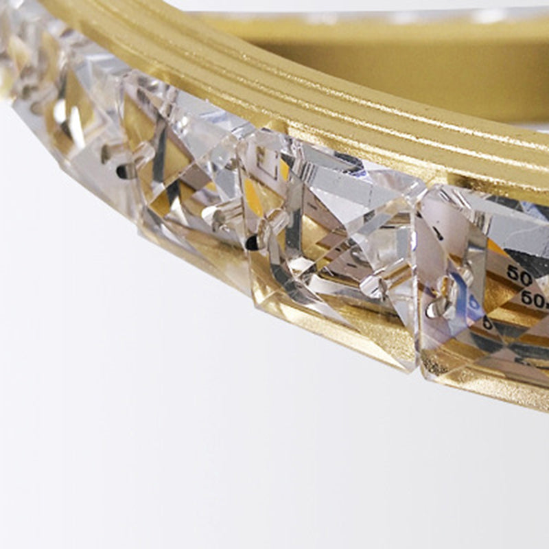 Kronleuchter Licht moderne Kristallgold LED Hängende Lampe in warmem/weißem Licht für Schlafzimmer