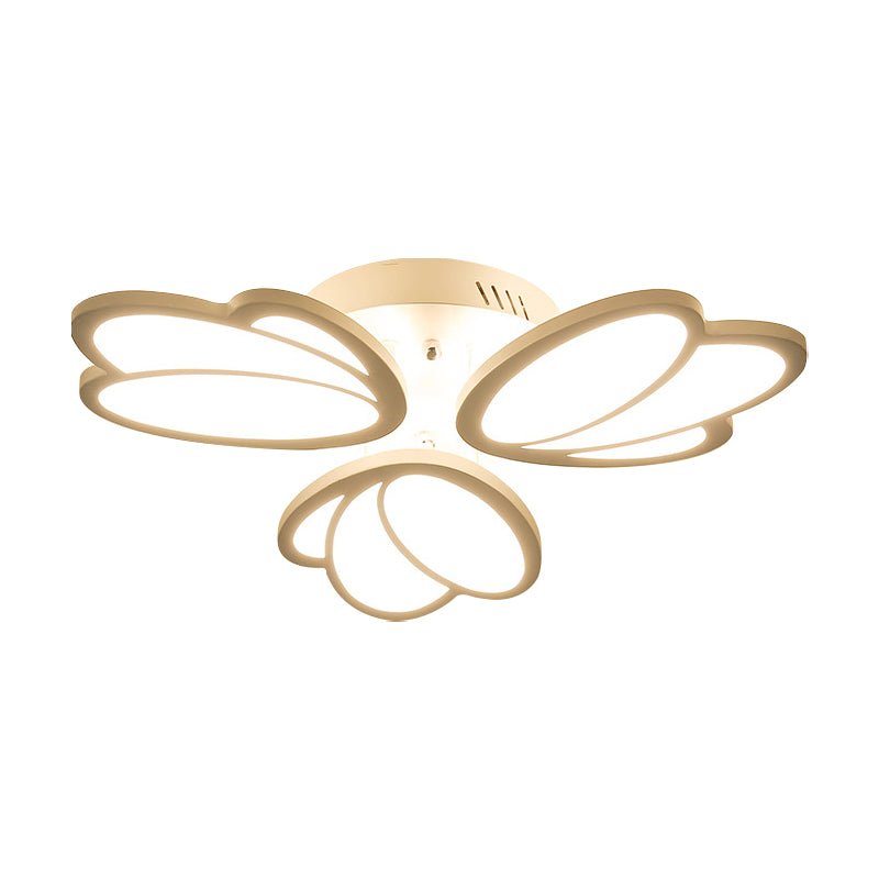 Leaf-Unterputzleuchte, modernes Acryl, 3/6/9 Lichter, Wohnzimmer-LED-Deckenleuchte in warmem/weißem/natürlichem Licht