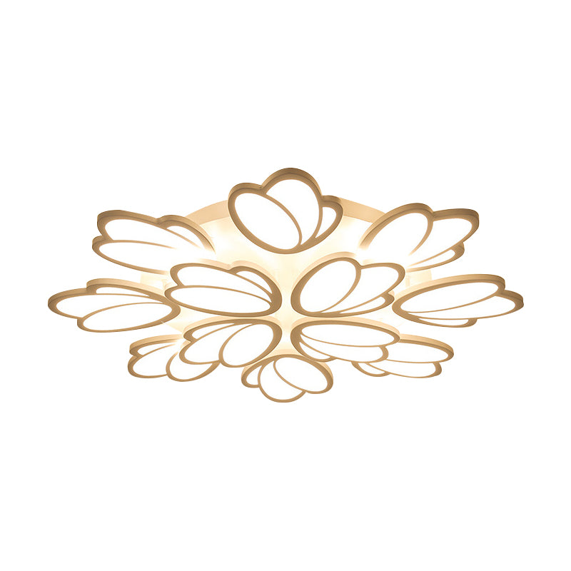 Leaf-Unterputzleuchte, modernes Acryl, 3/6/9 Lichter, Wohnzimmer-LED-Deckenleuchte in warmem/weißem/natürlichem Licht