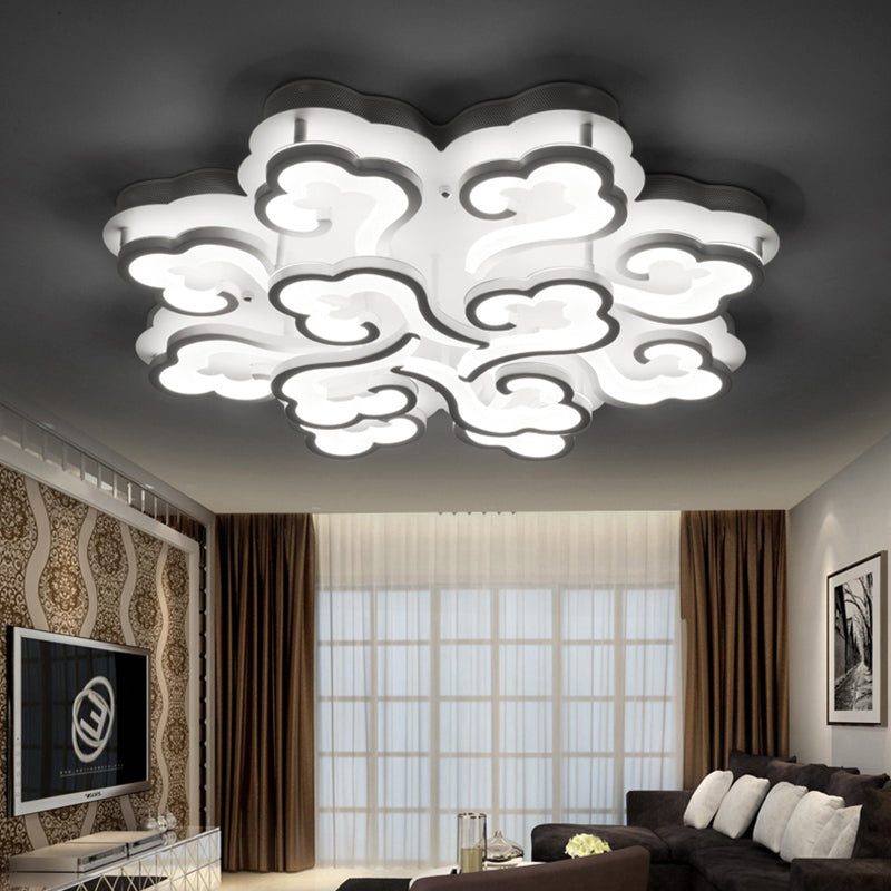 Cloud Cloud LED Flush Plafond Lampe de plaque simplicité 4/6/12 LUMIÈRES LA MONTAGE LEMPLAGE DU MONT