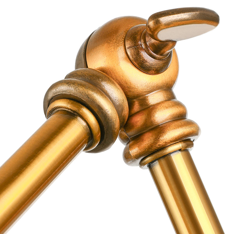 Sconcetto da parete della cupola retrò 1 illuminazione a parete in metallo con braccio oscillante in ottone/cromo per il bagno